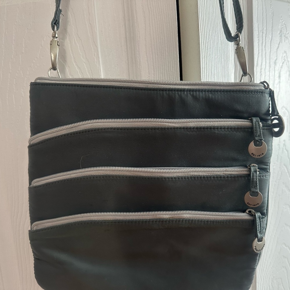 Travelon Black and Gray Crossbody Bag